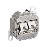 RJ45 Wandcontactdoos Opbouw - 2x RJ45 - CAT-5e - Afgeschermd - Incl. Afdekraam - Netwerkdoos - 10 Gigabit - Wit - thumbnail