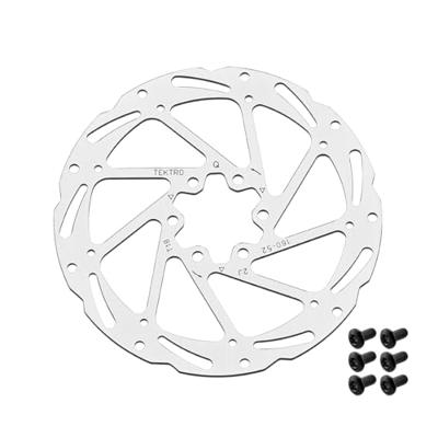 Tektro schijfrem rotor tr180-45 ø180x2,3mm, 6-bouts, zilver - thumbnail