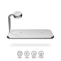 ZENS Dual qi Apple-Watch ZEDC05W Inductie lader 2000 mA Uitgangen Qi-standaard Wit - thumbnail