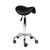 Zadelkruk office hoog harde wielen zw - thumbnail