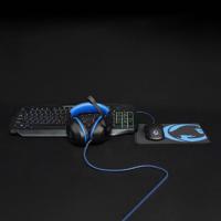 Gaming Combo Kit | 4-in-1 | Toetsenbord, Koptelefoon, Muis en Muismat | Zwart/Blauw | QWERTY | Spaanse indeling - thumbnail