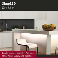 Paulmann SimpLED 78973 LED-strip complete set Met connector (male) 12 V 7.5 m Warmwit 1 stuk(s) - thumbnail