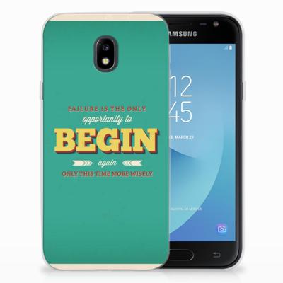 Samsung Galaxy J3 2017 | Siliconen hoesje | met naam Quote Begin