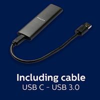 Philips FM02SS030P/00 externe solide-state drive 2 TB USB Type-C 3.2 Gen 1 (3.1 Gen 1) Grijs - thumbnail