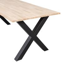 WOOOD Eettafel 'Tablo' met X-poot, 200 x 90cm - thumbnail