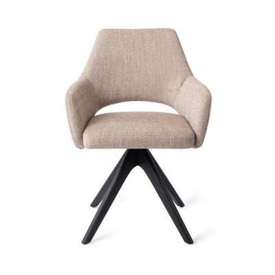 Jesper Home Yanai eetkamerstoel Biscuit Beach revolve oak black