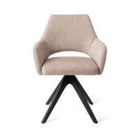 Jesper Home Yanai eetkamerstoel Biscuit Beach revolve oak black - thumbnail