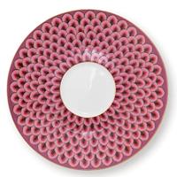 Pip Studio Flower Festival Espresso Kop & Schotel Donkerroze - thumbnail