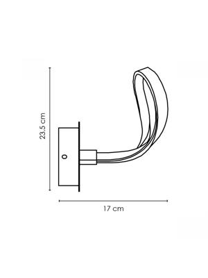 Home sweet home wandlamp LED String ↔ 17 cm - zilvergrijs Home sweet home wandlamp LED String ↔ 17 cm - zilvergrijs