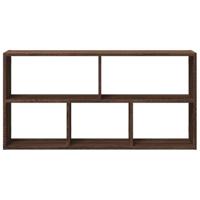 Wandschap 100x25x50 cm bewerkt hout bruin eikenkleurig - thumbnail