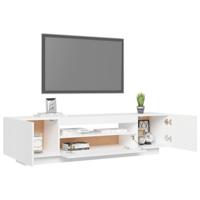 Tv-meubel met LED-verlichting 160x35x40 cm wit - thumbnail