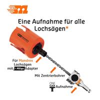 Gatzagen Ø60mm Ø68mm Ø80mm Mandrex Starter set Gatzaaghouder met TCT zesk.8,5 - thumbnail