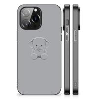 iPhone 14 Pro Max Hoesje Grijs Baby Olifant - thumbnail
