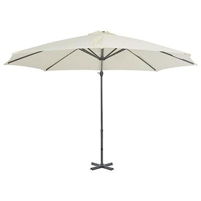 VidaXL Zweefparasol met aluminium paal 300 cm zandkleurig