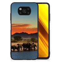 Xiaomi Poco X3 | X3 Pro Dierenprint Telefoonhoesje Olifanten - thumbnail