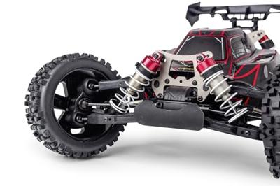 Carson Modellsport Virus 4.2 XL Zwart, Rood 1:8 RC auto Elektro Buggy 100% RTR 2,4 GHz Incl. accu, oplader en batterijen voor de zender