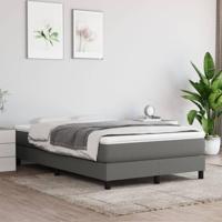 Boxspring met matras stof donkergrijs 120x200 cm - thumbnail