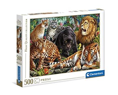 Clementoni puzzel wilde katachtigen, 500st.