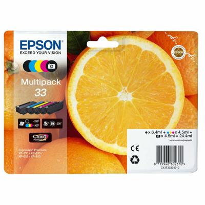 Epson inktcartridge 33, 200 - 300 pagina&apos;s, OEM C13T33374011, 5 kleuren