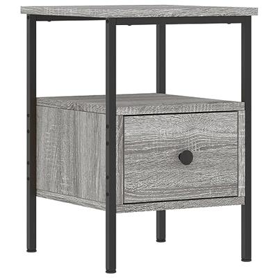 Nachtkastjes 2 st 34x36x50 cm bewerkt hout grijs sonoma eiken