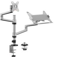 My Wall HL52L Monitor-tafelbeugel 1-voudig 43,2 cm (17) - 81,3 cm (32) Zilver In hoogte verstelbaar, Draaibaar, Laptophouder - thumbnail