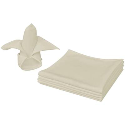 VidaXL Servetten 50 stuks créme 50x50 cm VidaXL Servetten 50 stuks créme 50x50 cm