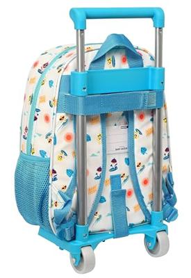 Schoolrugzak met Wielen Baby Shark Surfing Blauw Wit 26 x 34 x 11 cm