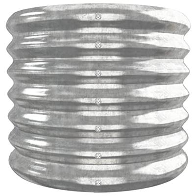 Plantenbak 260x40x36 cm gepoedercoat staal zilverkleurig