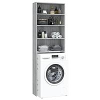 Wasmachinekast 64x24x190 cm grijs sonoma eikenkleurig - thumbnail