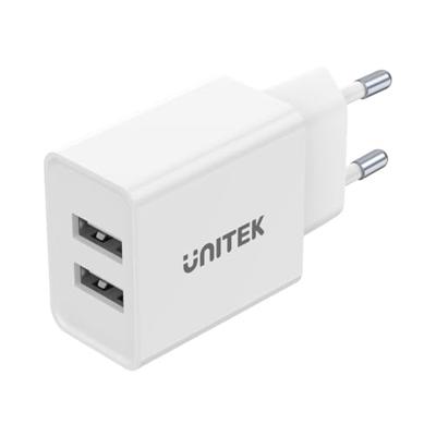 Unitek P1113A-EU - oplader 2X USB-A, 12W, wit