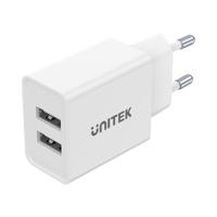 Unitek P1113A-EU - oplader 2X USB-A, 12W, wit - thumbnail