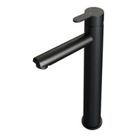 Wastafelmengkraan Brauer Black Edition Coldstart Opbouw Hoog Korte Platte Hendel Mat Zwart - thumbnail