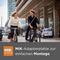 Dubbele fietstas Basil City MIK 28-32 liter - zwart - thumbnail