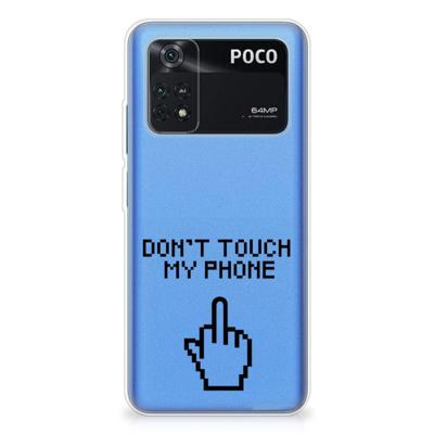 Xiaomi Poco M4 Pro 4G Silicone-hoesje Finger Don't Touch My Phone Xiaomi Poco M4 Pro 4G Silicone-hoesje Finger Don't Touch My Phone
