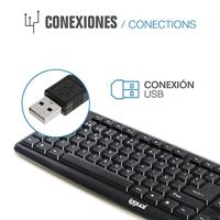 Toetsenbord iggual CK-BASIC-105T QWERTY USB Zwart Spaans Aap (1 Onderdelen) - thumbnail