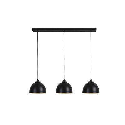 Light & Living Hanglamp 'Kylie' 3-Lamps, mat zwart-goud Light & Living Hanglamp 'Kylie' 3-Lamps, mat zwart-goud