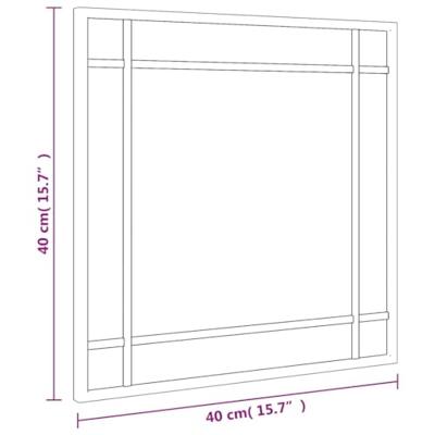 VidaXL Wandspiegel vierkant 40x40 cm ijzer zwart - thumbnail