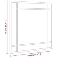 VidaXL Wandspiegel vierkant 40x40 cm ijzer zwart - thumbnail