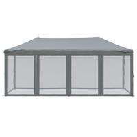 Partytent inklapbaar met zijwanden 3x6 m antracietkleurig - thumbnail