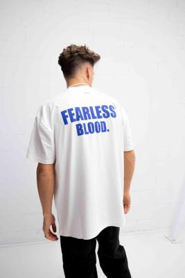 Fearless Blood Vintage T-Shirt Heren Wit/Blauw - Maat S - Kleur: WitBlauw | Soccerfanshop