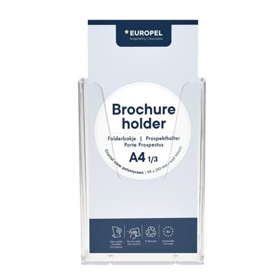 Folderhouder Europel wand 1/3 A4 transparant Folderhouder Europel wand 1/3 A4 transparant