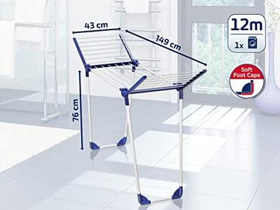 Leifheit 81720 pegasus 120 solid compact droogrek wit/blauw - thumbnail