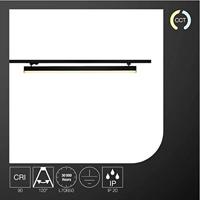 SLV SIGHT TRACK LED-railspot 3-fasig LED vast ingebouwd 37 W Zwart - thumbnail