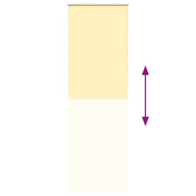 Rolgordijn verduisterend 65x210 cm stofbreedte 60,7 cm geel