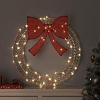 VidaXL Krans met 60 led warmwit 76 x 76 x 8 cm pet - thumbnail