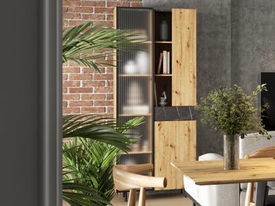 Vitrine MARCATO 3 deuren 1 lade artisan eik Vitrine MARCATO 3 deuren 1 lade artisan eik