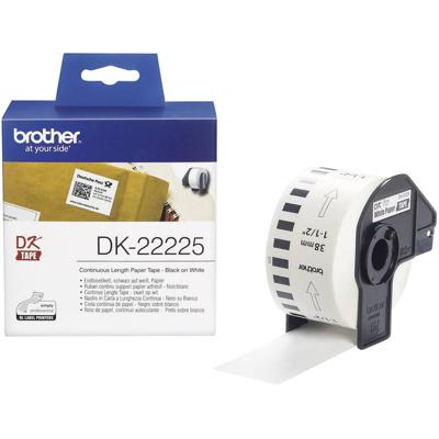 Brother DK-22225 Rol met etiketten 38 x 38 mm Papier Wit 1 stuk(s) Permanent hechtend DK22225 Universele etiketten