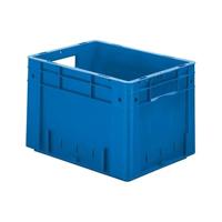 LA-KA-PE Transportstapelbak | L400xB300xH270mm | blauw PP zware belasting greepopening | zijwanden gesloten | 1 stuk - VTK 400/270-0 BLAU VTK - thumbnail
