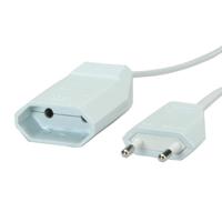 Bachmann 233.286 Stroom Verlengkabel 2.5 A Wit 5.00 m H03VVH2-F 2X 0,75 mm² - thumbnail