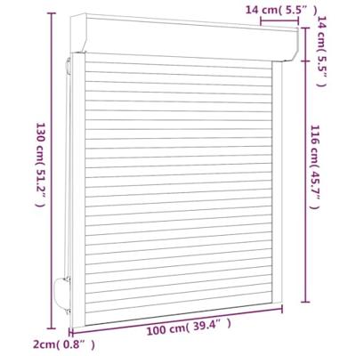 Rolluik 100x130 cm aluminium antracietkleurig